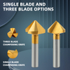 90-Degree Chamfer Cutter with Cobalt, Titanium-Coated, Straight Shank, for Aluminum