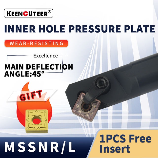 CNC Tool Holder 45° Internal Hole Tool S25s-Mssnr12 Lathe Cutting Tool